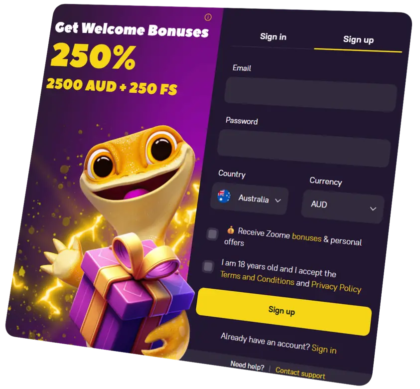 Zoome Casino Registration